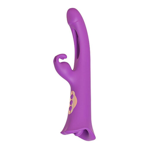 8573-Roxo_1 Tease Park Vibrador de Ponto G e Clitóris com Boca e Dedilhar Slap Sexy Import