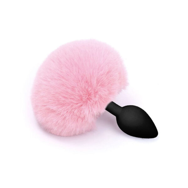 Plug Anal em Silicone com Pompom Colorido Tamanho G Sexy Import