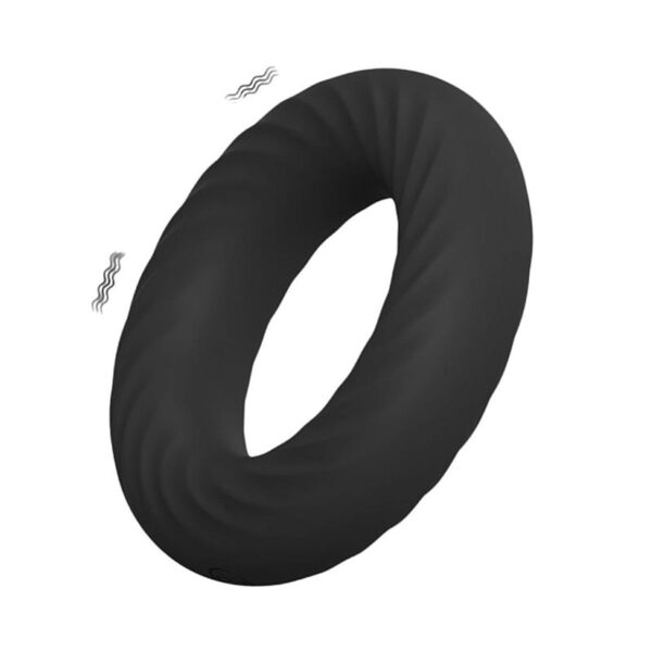 8647-Preto_3 Anel Peniano com 10 Modos de Vibração com Controle Remoto Sexy Import