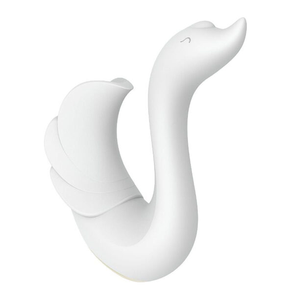 8663-Branco_1 Vibrador de Clitóris Formato Cisne com 5 Modos de Vibração e 5 Modos de Pulsação Sexy Import - Vibrador de Clitóris Formato de Cisne com 5 Modos de vibração e 5 Modos de Pulsação Sexy Import