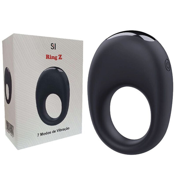 8684-Preto_5 Anel Peniano em Silicone com 7 Modos de Vibração Sexy Import - Anel Peniano em Silicone com7 Modos de Vibração Sexy Import