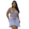 878PT-G-Azul-Frozen_1.jpg Camisola Bicolor Larissa com Detalhes em Renda Patitex