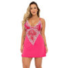 878PT-P-Rosa-Pink_1.jpg Camisola Bicolor Larissa com Detalhes em Renda Patitex