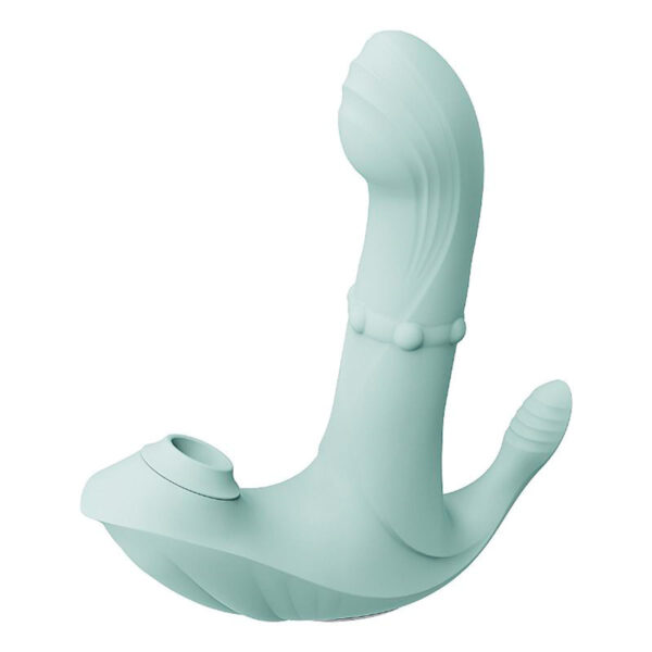 8885-Verde_1 Vibrador de ponto G com Dedilhar Pulsação e Vai e Vem Sexy Import
