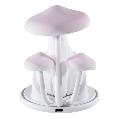8924-Rosa_1 Vibrador de Ponto G e Clitóris com Pulsação Floresta de Cogumelos ao Luar Luminária Sexy Import