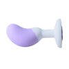 8938-Roxo_1 Plug Anal em Silicone com Pedra Formato de Feijão 8,2 X 2,7 Sexy Import