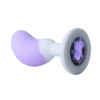 8938-Roxo_2 Plug Anal em Silicone com Pedra Formato de Feijão 8,2 X 2,7 Sexy Import