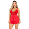 895-P-Vermelho_1-1 Baby Doll Liso Ayla com Detalhes em Renda Patitex