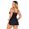 Baby Doll Liso Melinda com Biju e Detalhes em Renda Patitex
