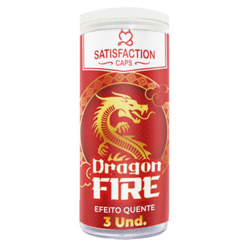 8998-Canela_1 Dragon Fire Bolinha com Óleo para Massagem Hot 3 Unidades Satisfaction Caps
