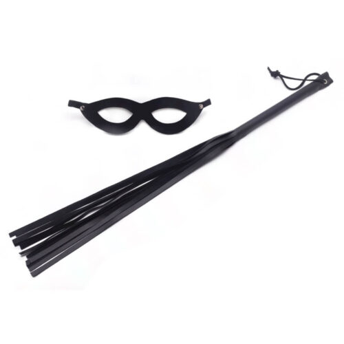 904-Preto_1 Kit Chicote 35 cm e Máscara Tiazinha Sexy Fantasy