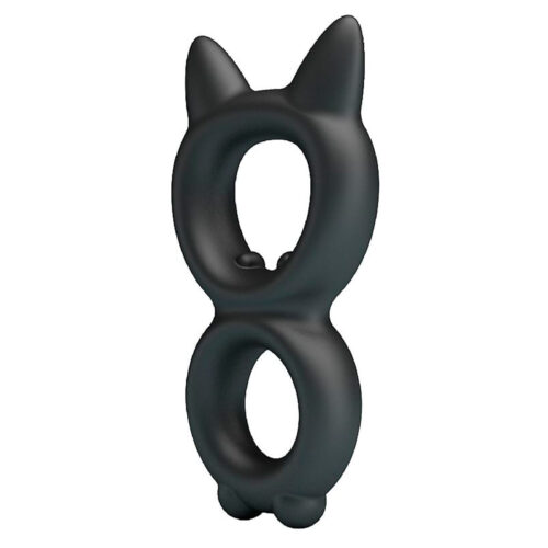 9042-Preto_1 Anel Peniano Duplo Toran 1,0x9,3cm Sexy Import