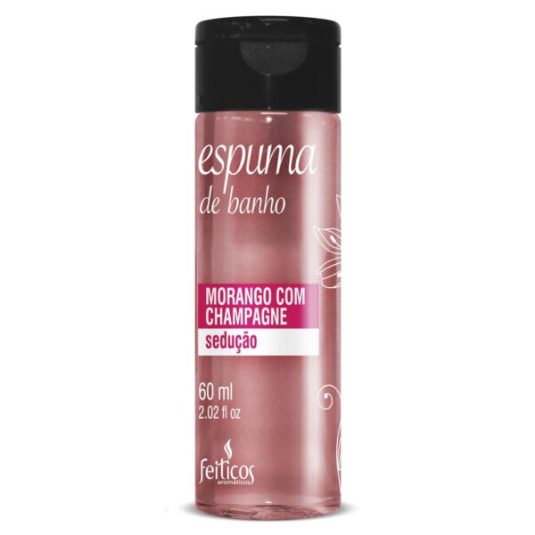 Espuma de Banho Morango com Champagne Sedução 60ml Feitiços - Sevensexshop