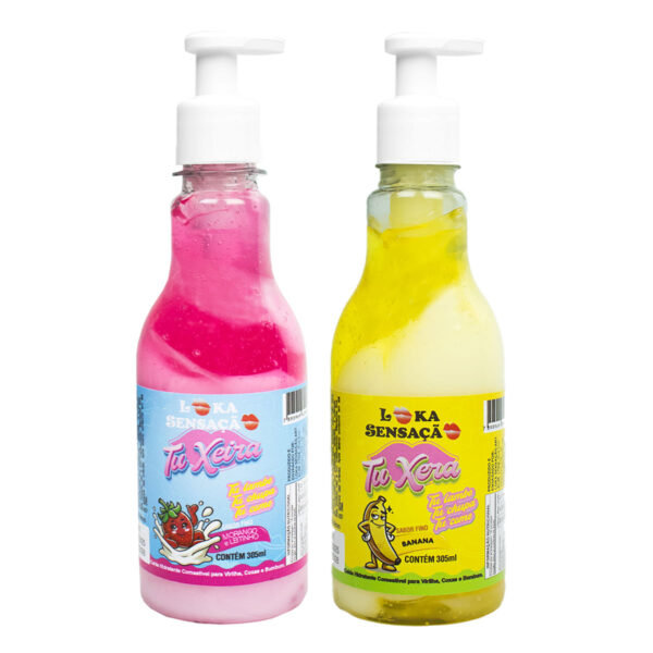9461-Morango_2 Tu Xera Calda Hidratante Comestível para Virilha Coxas e Bumbum 305ml Loka Sensação
