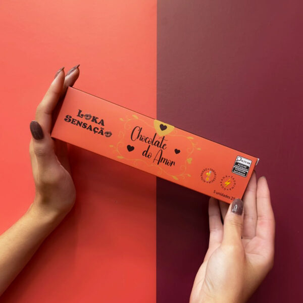 9546_4 Chocolate do Amor Excitante para Adultos com Taurina 05 Unidades 25g Loka Sensação