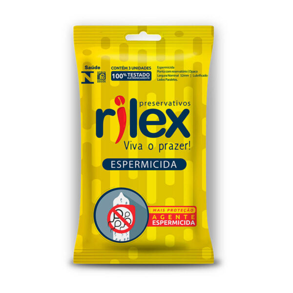 95_1 Preservativo Lubrificado com Espermicida 3 Unidades Rilex