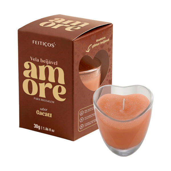 9912-Cacau_2 Amore Vela Beijável com Glitter 30g Feitiços Aromáticos