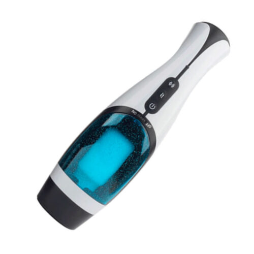 9929MB-Azul_1 Masturbador Masculino Vagina com 4 Modos Vibração Libb