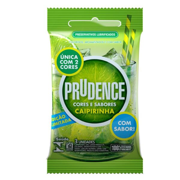 A1025_1 Preservativos Caipirinha Cores e Sabores Edição Limitada Prudence