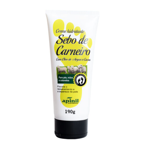 A36_1 Sebo de Carneiro Creme Hidratante para Peles Secas 190g Apinil Cosméticos