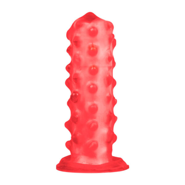 Capa de Dedo em Silicone com Saliências Massageadoras Pau Brasil
