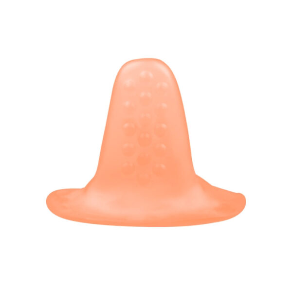 A573-Creme_1 Capa de Língua em Silicone com Saliências Massageadoras Pau Brasil