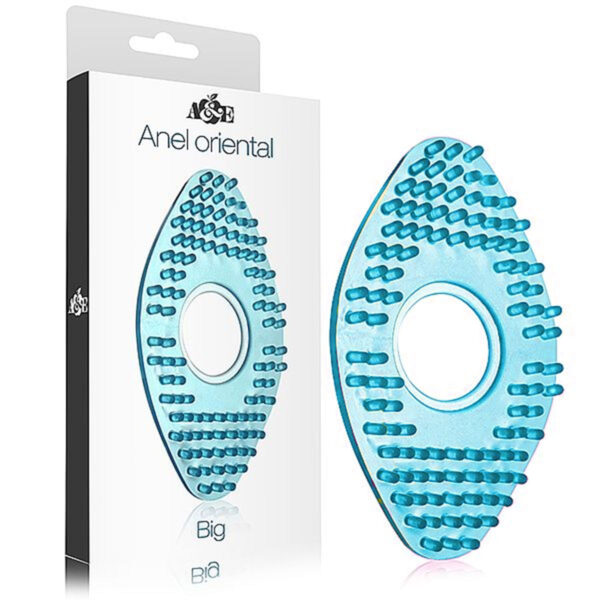 AC004A-Azul_1 Anel Oriental Grande em Silicone Transparente Adão e Eva