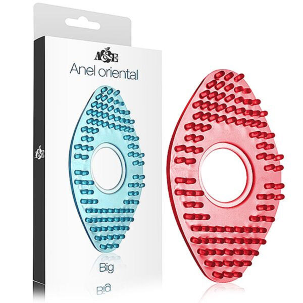 AC004V-Vermelho_1 Anel Oriental Grande em Silicone Transparente Adão e Eva