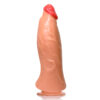 ADAO121V-Bege_1 Zeus Prótese Flexível Gigante com Ventosa e Escroto 31 x 10 cm Adão e Eva