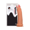 ADAO24E-Bege_2 Splash Pênis Ejaculador Curvado 18,5 x 4,5 cm com Ventosa Adão e Eva