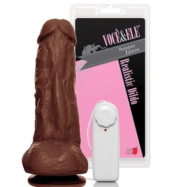 ADAO39M_1 Prótese Kong com Escroto, Ventosa e Vibro Adão e Eva - Sevensexshop