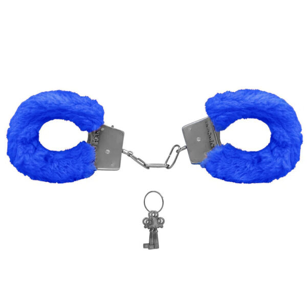 AL001-Azul_1 Algemas de Metal Revestida com PelĂșcia Fur Love Cuffs Vip Mix