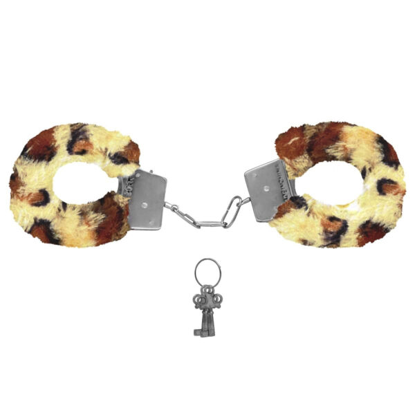 AL001-Onca_1-1 Algemas de Metal Revestida com PelĂșcia Fur Love Cuffs Vip Mix