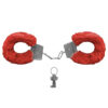 AL001-Vermelho_1 Algemas de Metal Revestida com PelĂșcia Fur Love Cuffs Vip Mix