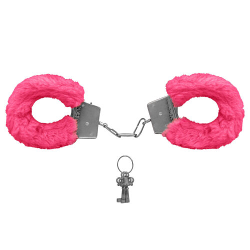 AL001-pink_1-1 Algema de Metal Pelúcia Revestida Fur Love Cuffs Sexy Import