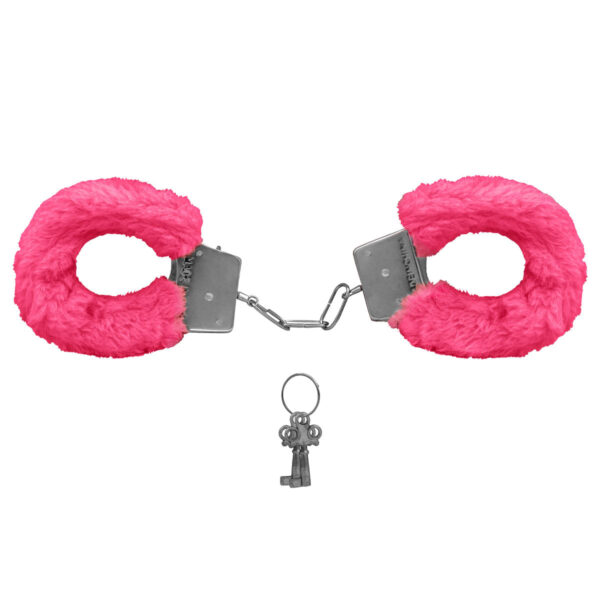 AL001-pink_1-1 Algema de Metal PelĂșcia Revestida Fur Love Cuffs Sexy Import
