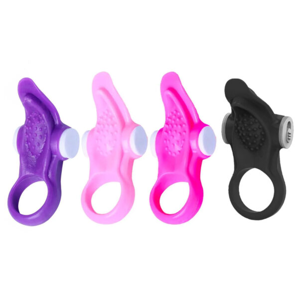 AN004_2-1 Anel Peniano com Vibrador e Detalhe Estrelado Vip Mix