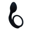 AN069-Preto_1 Anel Peniano com Plug Anal com Inclinação para Estimulação da Próstata Vip Mix