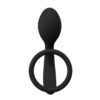 AN069-Preto_2 Anel Peniano com Plug Anal com Inclinação para Estimulação da Próstata Vip Mix