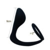 AN069-Preto_5 Anel Peniano com Plug Anal com Inclinação para Estimulação da Próstata Vip Mix