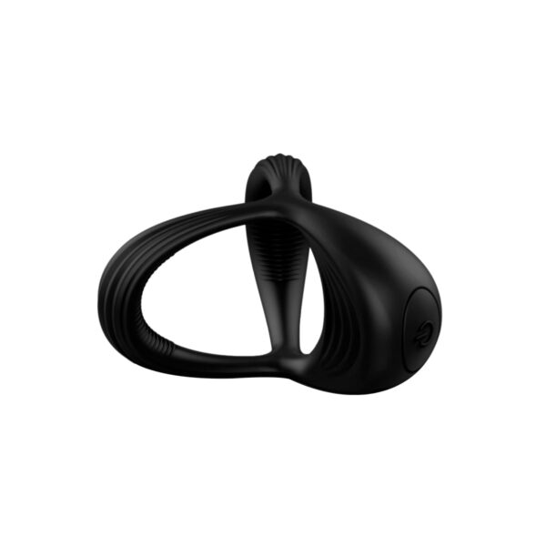 AN084-Preto_3 Vibe Ring Anel Peniano Duplo em Silicone com Estimulador Clitoriano Vip Mix