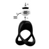 AN084-Preto_4 Vibe Ring Anel Peniano Duplo em Silicone com Estimulador Clitoriano Vip Mix