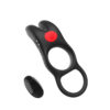 AN089-Preto_2 Cock Ring Anel Peniano em Silicone com Estimulador Clitoriano 10 Modos de Vibrações Vip Mix