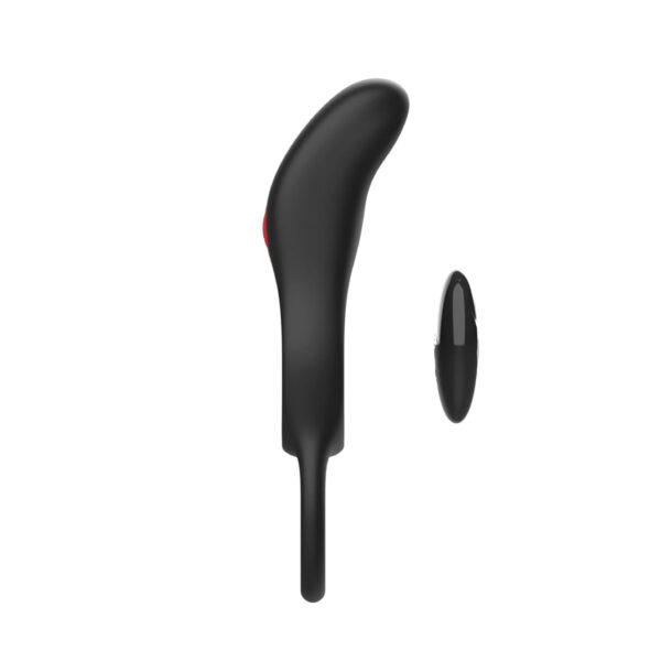 AN089-Preto_3 Cock Ring Anel Peniano em Silicone com Estimulador Clitoriano 10 Modos de Vibrações Vip Mix