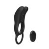 AN089-Preto_4 Cock Ring Anel Peniano em Silicone com Estimulador Clitoriano 10 Modos de Vibrações Vip Mix