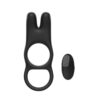 AN089-Preto_6 Cock Ring Anel Peniano em Silicone com Estimulador Clitoriano 10 Modos de Vibrações Vip Mix