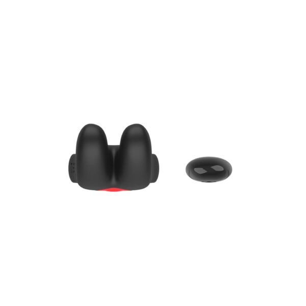 AN089-Preto_8 Cock Ring Anel Peniano em Silicone com Estimulador Clitoriano 10 Modos de Vibrações Vip Mix