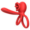 AN115-Vermelho_2 Anel Peniano Duplo e Meia Capa com Controle por Aplicativo Vip Mix