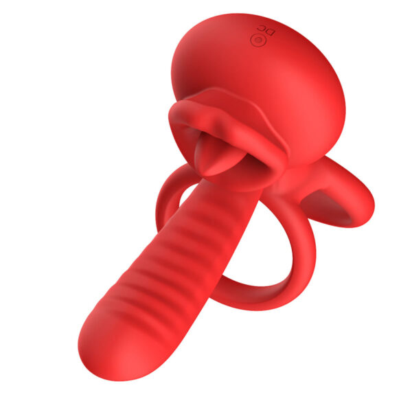 AN115-Vermelho_3 Anel Peniano Duplo e Meia Capa com Controle por Aplicativo Vip Mix