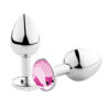 AP-1802-Rosa_1 Plug Anal com Jóia em Aluminio Pequeno 3R Import